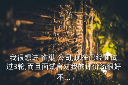 我很想進 雀巢 公司,現(xiàn)在已經(jīng)面試過3輪,而且面試官對我的評價還很好不...