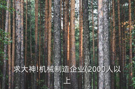 求大神!機械制造企業(yè)(2000人以上