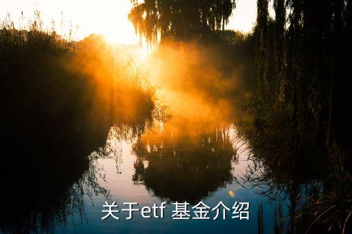 關于etf 基金介紹