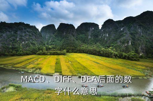 MACD、DIFF、DEA后面的數(shù)字什么意思