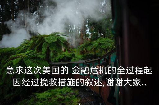 急求這次美國的 金融危機的全過程起因經(jīng)過挽救措施的敘述,謝謝大家...