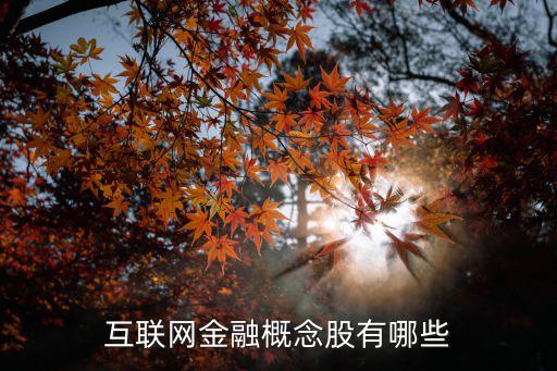 互聯(lián)網(wǎng)金融概念股有哪些