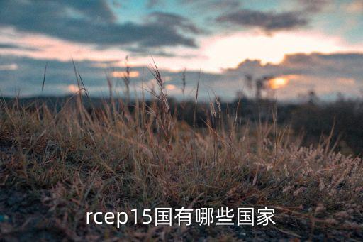 rcep15國(guó)有哪些國(guó)家