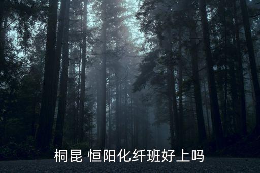 桐昆 恒陽化纖班好上嗎