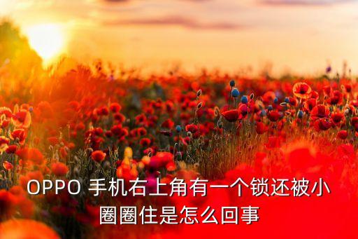 OPPO 手機右上角有一個鎖還被小圈圈住是怎么回事