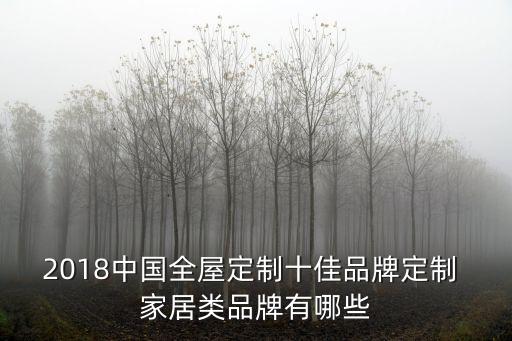 2018中國(guó)全屋定制十佳品牌定制 家居類品牌有哪些