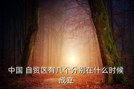 中國 自貿(mào)區(qū)有幾個分別在什么時候 成立