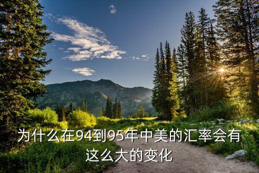 為什么在94到95年中美的匯率會有這么大的變化