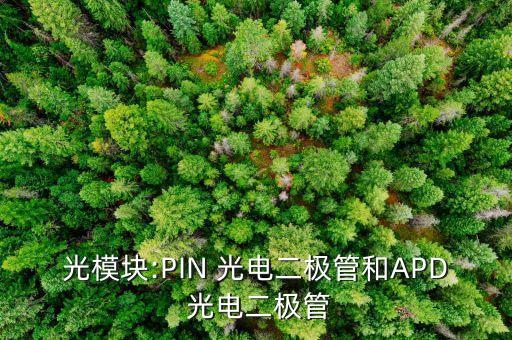 光模塊:PIN 光電二極管和APD 光電二極管