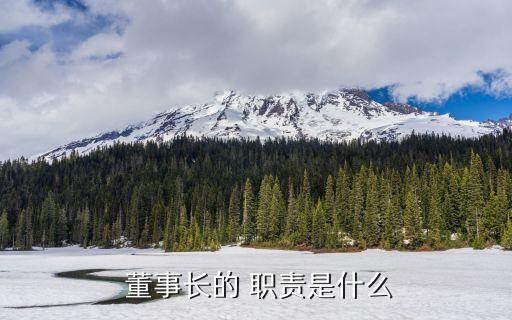  董事長(zhǎng)的 職責(zé)是什么