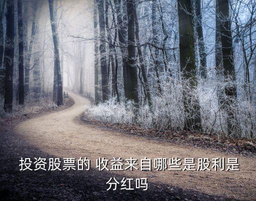  投資股票的 收益來(lái)自哪些是股利是分紅嗎