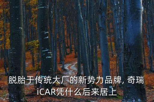 脫胎于傳統(tǒng)大廠的新勢力品牌, 奇瑞iCAR憑什么后來居上