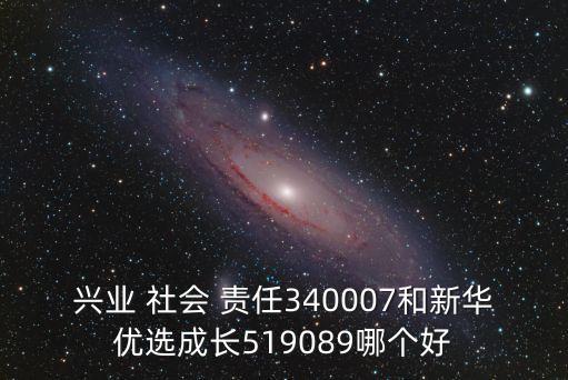 興業(yè) 社會 責(zé)任340007和新華優(yōu)選成長519089哪個好