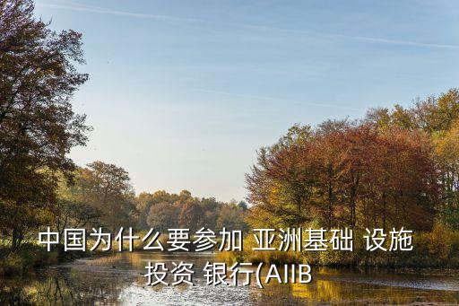 中國(guó)為什么要參加 亞洲基礎(chǔ) 設(shè)施 投資 銀行(AIIB