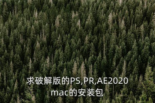 求破解版的PS,PR,AE2020mac的安裝包