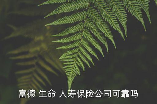 富德 生命 人壽保險(xiǎn)公司可靠嗎