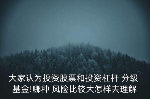 大家認(rèn)為投資股票和投資杠桿 分級 基金!哪種 風(fēng)險(xiǎn)比較大怎樣去理解