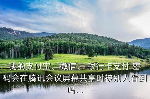 我的支付寶、微信、 銀行卡支付 密碼會(huì)在騰訊會(huì)議屏幕共享時(shí)被別人看到嗎...