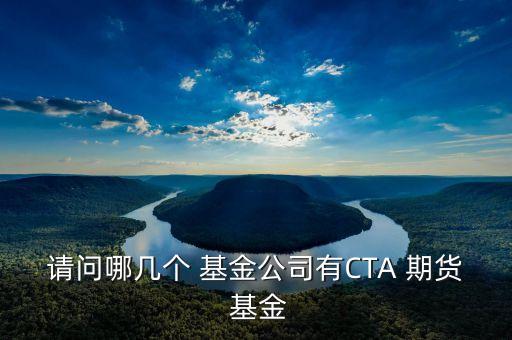 請問哪幾個 基金公司有CTA 期貨 基金