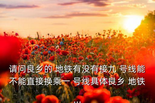 請(qǐng)問(wèn)良鄉(xiāng)的 地鐵有沒有接九 號(hào)線能不能直接換乘一 號(hào)線具體良鄉(xiāng) 地鐵...