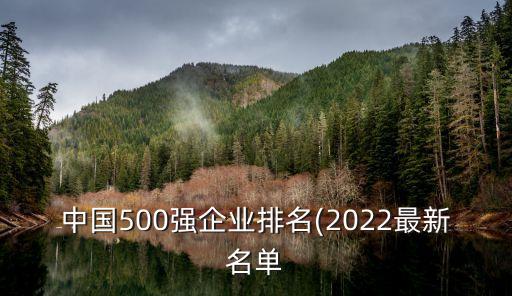 中國500強(qiáng)企業(yè)排名(2022最新名單