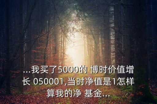 050001博時基金,基金博時價值增長凈值050001