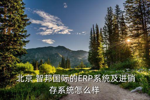  北京 智邦國際的ERP系統(tǒng)及進(jìn)銷存系統(tǒng)怎么樣