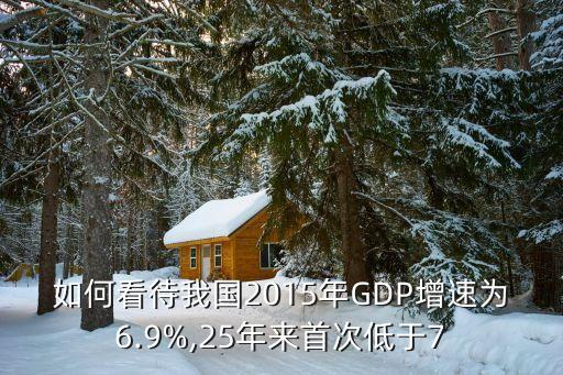 如何看待我國(guó)2015年GDP增速為6.9%,25年來(lái)首次低于7