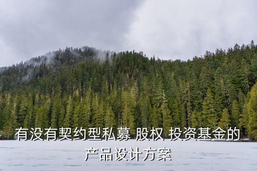 有沒(méi)有契約型私募 股權(quán) 投資基金的產(chǎn)品設(shè)計(jì)方案