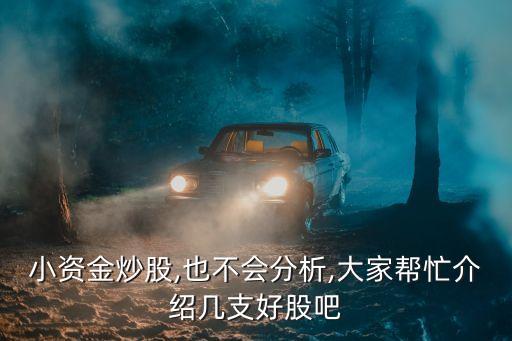 小資金炒股,也不會(huì)分析,大家?guī)兔榻B幾支好股吧