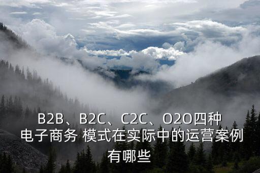 B2B、B2C、C2C、O2O四種 電子商務(wù) 模式在實際中的運營案例有哪些