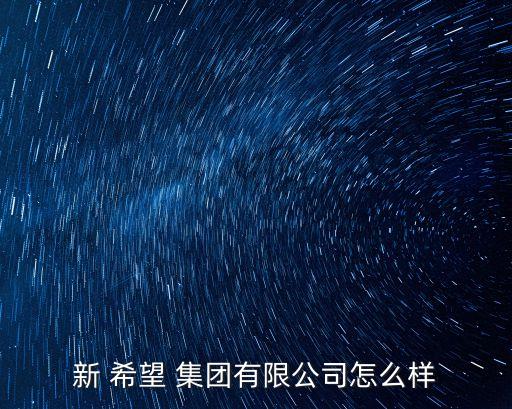 新 希望 集團有限公司怎么樣