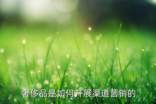  奢侈品是如何開展渠道營(yíng)銷的