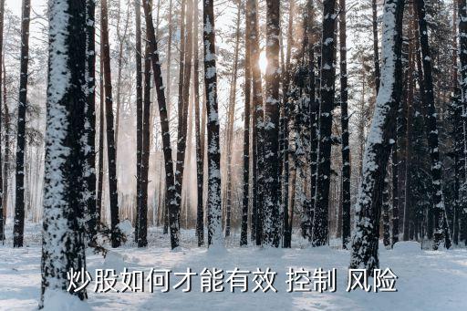 投資風(fēng)險(xiǎn)控制的方法,中小型企業(yè)投資風(fēng)險(xiǎn)控制