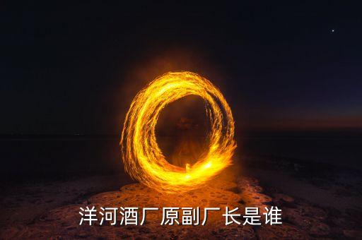 洋河酒廠原副廠長(zhǎng)是誰