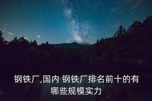  鋼鐵廠,國內 鋼鐵廠排名前十的有哪些規(guī)模實力