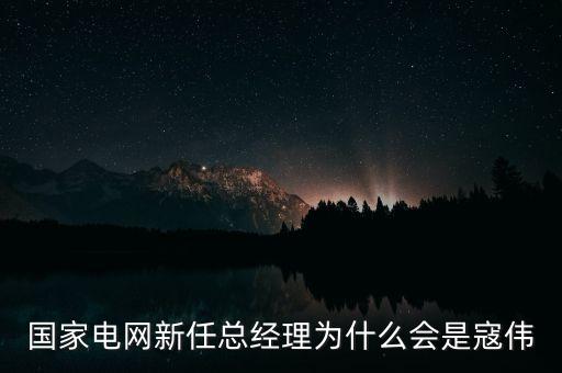 國家電網(wǎng)新任總經(jīng)理為什么會是寇偉