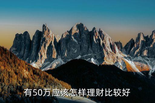 有50萬應(yīng)該怎樣理財比較好