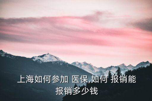  上海如何參加 醫(yī)保,如何 報(bào)銷能 報(bào)銷多少錢