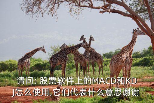 請(qǐng)問: 股票軟件上的MACD和KDJ怎么使用,它們代表什么意思謝謝