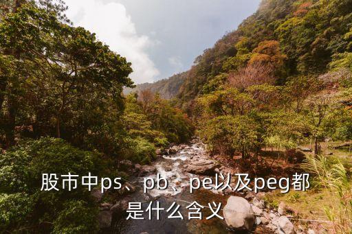 股市中ps、pb、pe以及peg都是什么含義