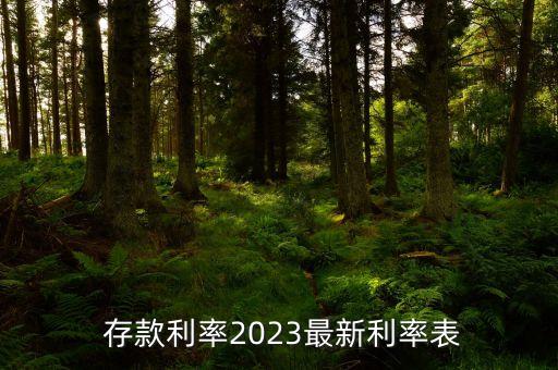  存款利率2023最新利率表