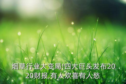  煙草行業(yè)大變局!四大巨頭發(fā)布2020財報,有人歡喜有人愁