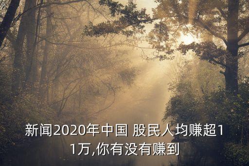 新聞2020年中國(guó) 股民人均賺超11萬,你有沒有賺到