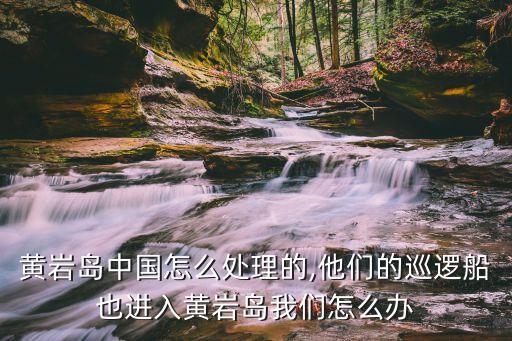 黃巖島中國怎么處理的,他們的巡邏船也進(jìn)入黃巖島我們?cè)趺崔k