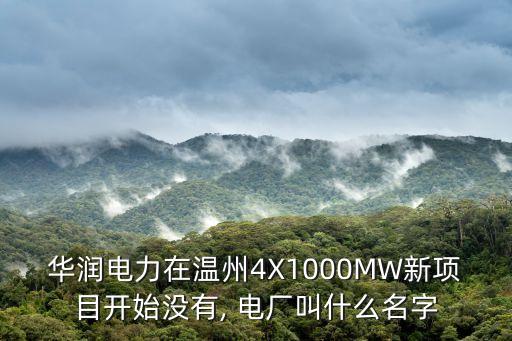 華潤電力在溫州4X1000MW新項(xiàng)目開始沒有, 電廠叫什么名字