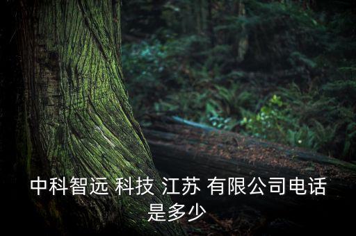 中科智遠 科技 江蘇 有限公司電話是多少