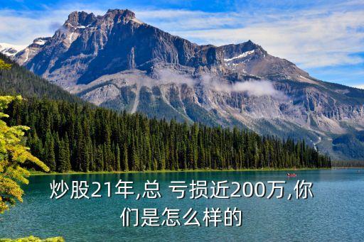 炒股21年,總 虧損近200萬,你們是怎么樣的