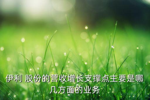 伊利 股份的營收增長支撐點(diǎn)主要是哪幾方面的業(yè)務(wù)