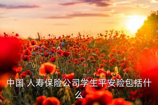 中國 人壽保險公司學(xué)生平安險包括什么